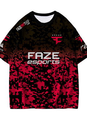 Faze Clan五星新队服CSGO战队twistzz总监寒王短袖T恤cs2全彩T恤
