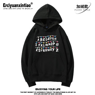 卫衣宽松秋冬季 怪奇物语美剧Stranger Things魔王周边重磅落肩款