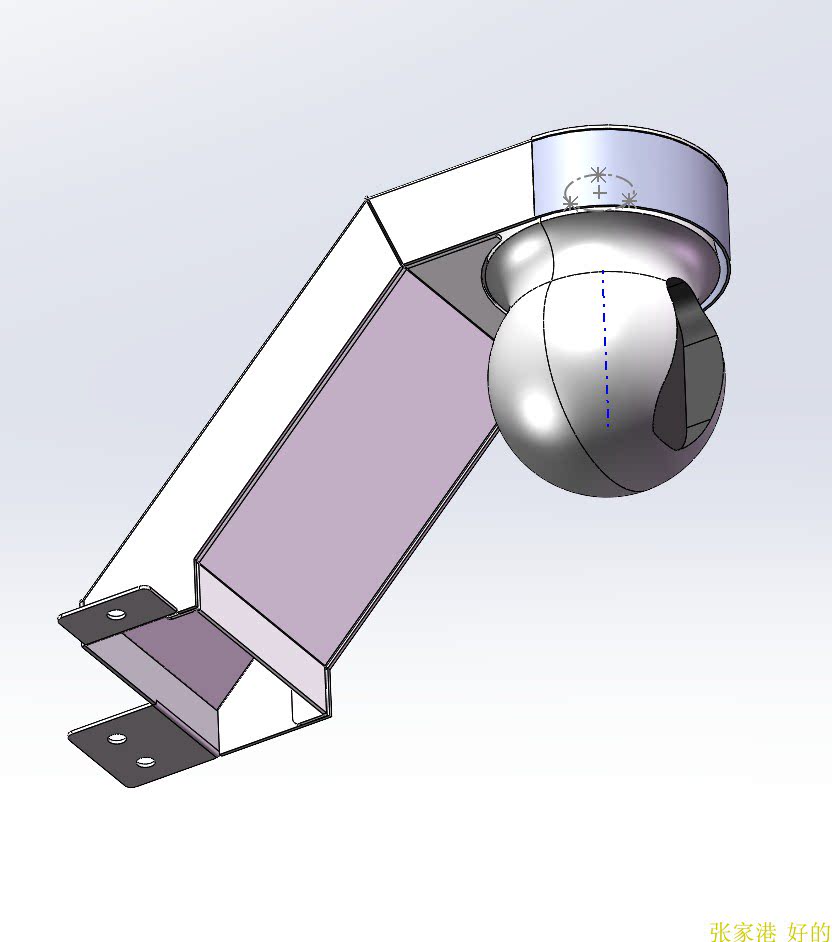 定制监控金属支架 室外家用室外路由器 360度 柜体摄像头支架