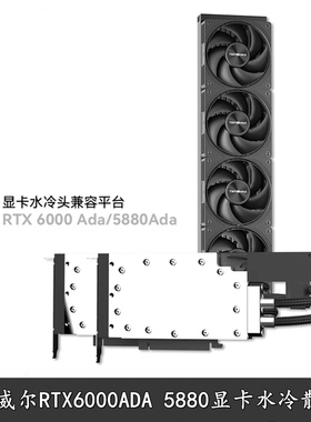 泰尼威尔RTX6000ADA 5880显卡一体式水冷全金属结构360冷排散热器