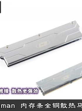 IceMan DDR5内存条马甲 散热片 全铜镀镍银亮色 分体水冷风冷通用