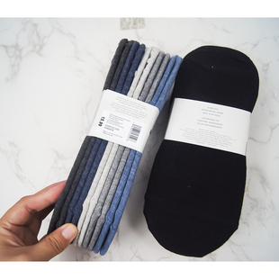 加拿大进口colehaan男士防滑船袜防掉跟运动袜子薄款浅口10双