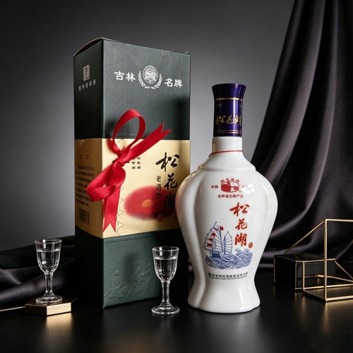 52度 松花湖老酒坊酒 纯粮食酒 高粱酒 瓶装白酒 500ml - 封面
