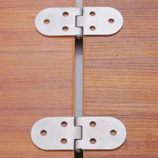 加厚不锈钢一字翻板合页180度折叠合页铰链圆桌台面暗藏隐形铰链