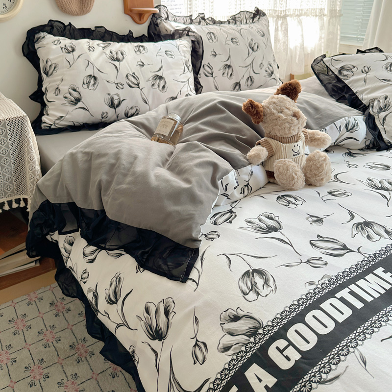 100%纯棉全棉磨毛四件套