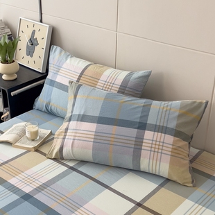 纯棉水洗棉枕套100全棉枕头套装 一对A类枕芯内胆套48cmx74cm整头