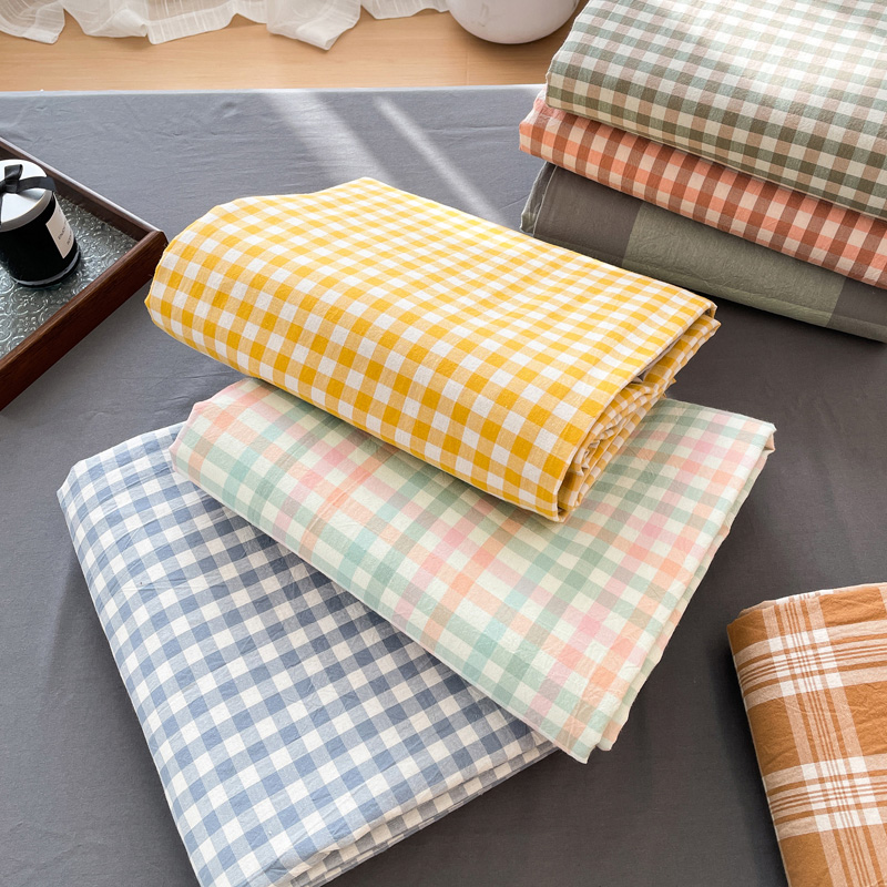 A类水洗棉被套色织工艺柔软亲肤