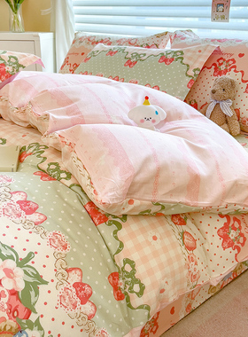 纯棉被套单件100全棉可爱印花160x200x230双人大学生宿舍单人被罩