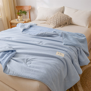 A类针织提花大豆夏被学生1.5m单人被子被芯空调被1.8m双人夏凉被