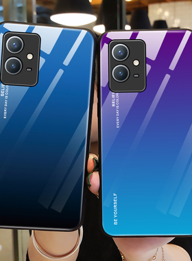 适用vivoy33s手机壳钢化玻璃vivo保护硅胶套y33s全包V2166A防摔5G青紫色ins风voviy软壳vovoy步步高s5g男女款