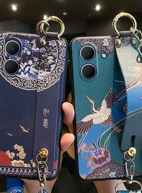 适用oppoA5x手机壳如意oppo腕带oppoA5m保护A5x硅胶套5G斜挎挂绳A5m全包边PKW110防摔磨砂软女新款可背带妈妈