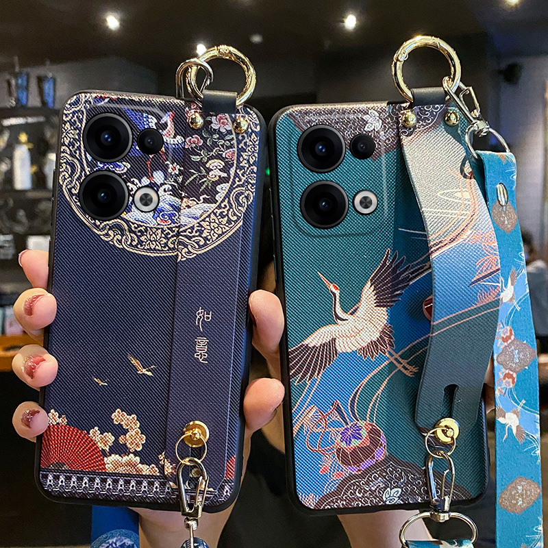 适用opporeno13手机壳如意腕带reno13pro保护oppo硅胶套5G斜挎挂绳opporeon全包opopreno防摔软壳por女可背带