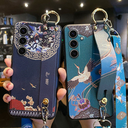 适用三星A56手机壳斜挎挂绳