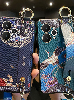 适用真我15pro手机壳如意腕带realme15保护硅胶套RMX5100斜挎挂绳全包防摔5g磨砂5105软女oppo新款可背带妈妈