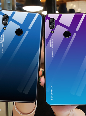 适用华为荣耀8x手机壳钢化玻璃8Xmax保护硅胶套畅玩x8全包mxa防摔青紫色ins风软壳ARE男个性创意JSN-AL00女款