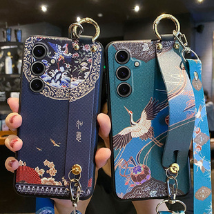 适用三星s23手机壳如意腕带S23十保护硅胶套s23ultra全包5G防摔S9110斜挎挂绳s9180软壳9160男女plus加galaxy