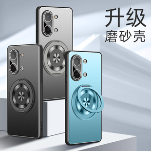 适用红米turbo5max手机壳小米trubo5金属保护套自带镜头膜全包防摔磨砂硬redmiturbo男女redmi新款支架高级感