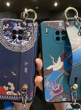 适用华为mate30手机壳如意腕带mate30pro保护硅胶套mt30斜挎挂绳TAS一AL00全包镜头5G防摔POR软meta女LIO新款