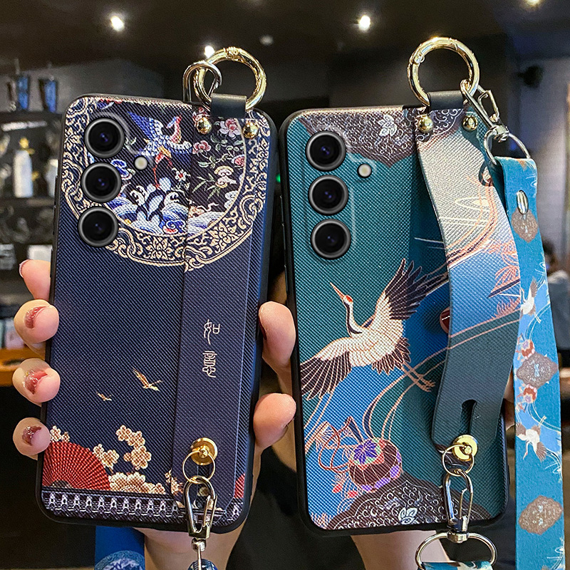 适用三星M56手机壳斜挎挂绳