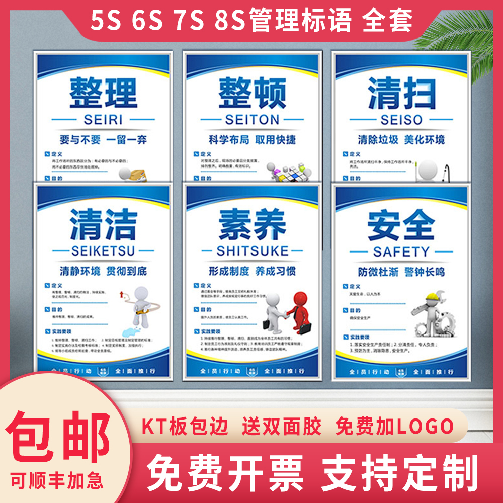 6S管理标语5S/7S/8S/10S文化