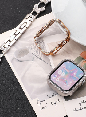 适用于iWatch S10/9手表保护壳仿钻s8/7苹果手表保护套Series3/2/1表壳apple Ultra2小香风女款高级感ins配件