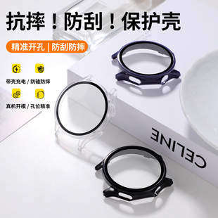 适用于新款oppo watchx3保护壳OPPO手表保护套智能手表壳壳膜一体防摔钢化膜防水防汗四周全包简约时尚外壳