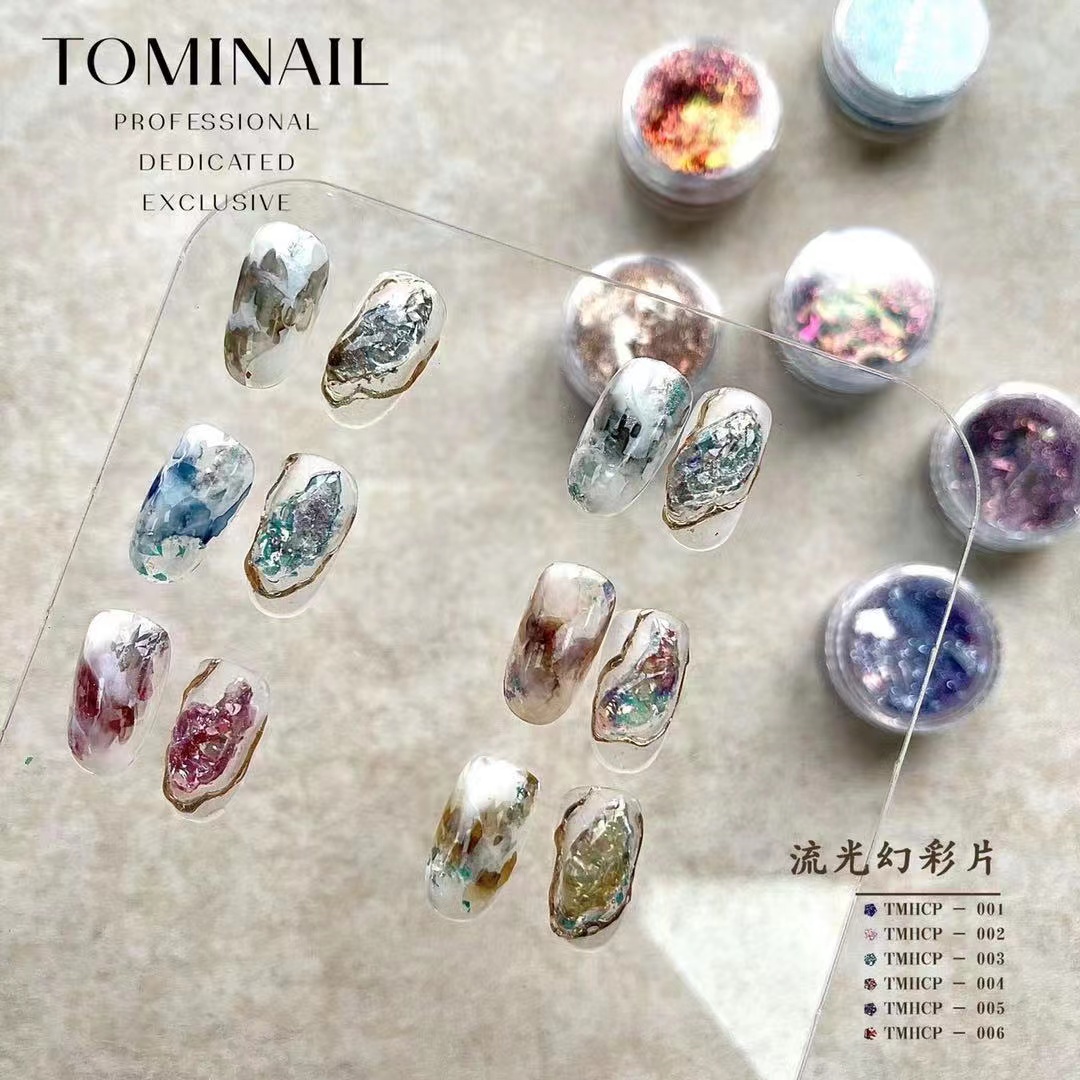 【现货】日本 Tomi nail 饰品新款流光幻彩片 超薄爆闪美甲填埋用 彩妆/香水/美妆工具 甲油胶 原图主图