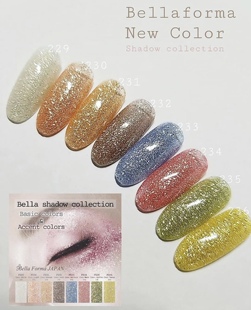 【现货】日本制 Bella forma光疗胶眼影色盘闪耀色系大颗粒闪粉色