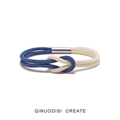 QINUODISI情侣米兰绳同心结