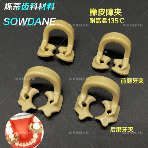 牙科橡皮章夹前磨牙后磨牙夹 橡皮障固定齿科口腔器械