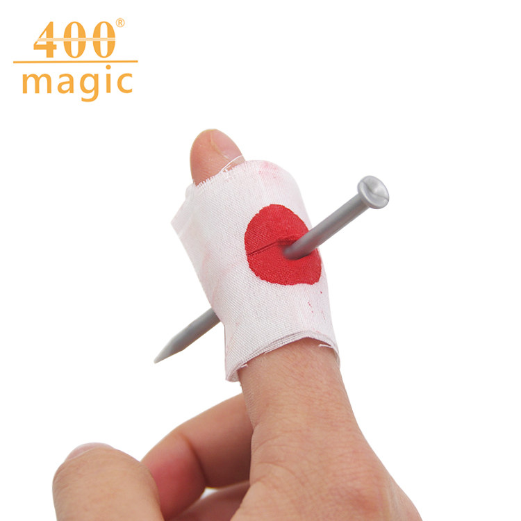 恐怖吓人钉子穿手指 手指穿钉 整人近景魔术玩具 400魔术道具