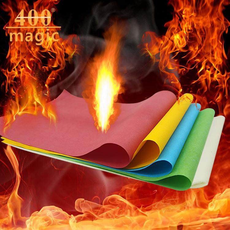 彩色火纸 白色闪光火焰纸 flash paper 快速燃烧玫瑰火类魔术道具