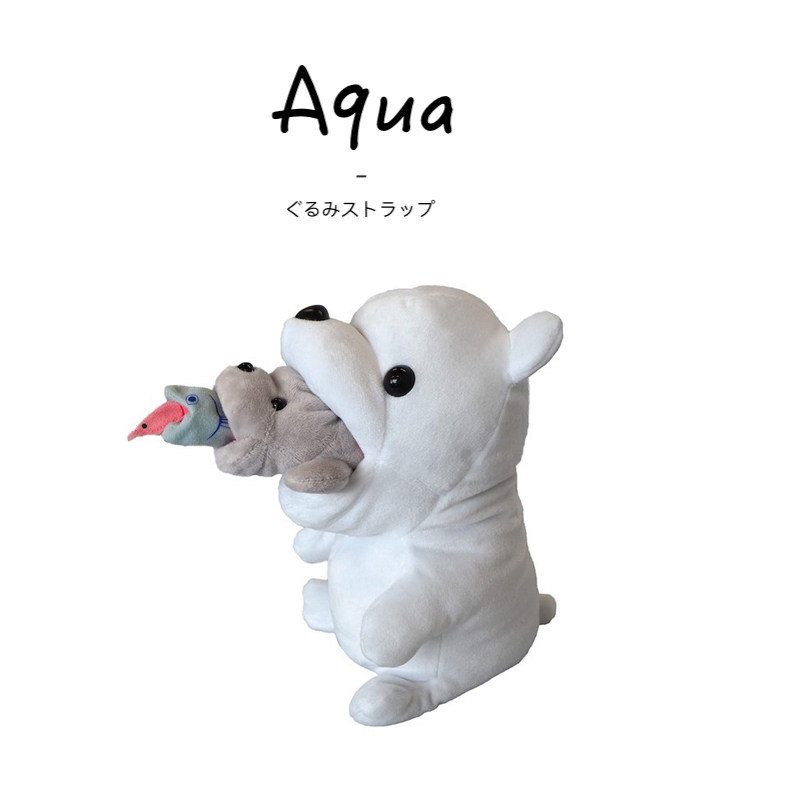 aqua日本正版北极熊毛绒公仔玩偶