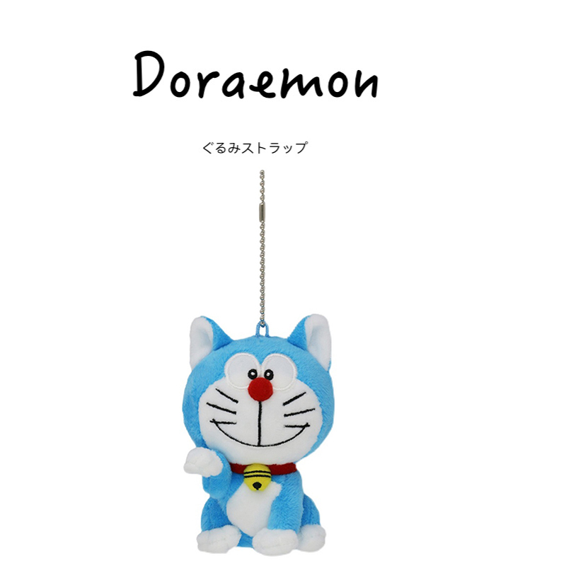 日本doraemon正版招财猫玩偶