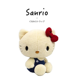 日本hellokitty正版 70年代复古凯蒂猫哈喽kt猫公仔玩偶毛绒玩具