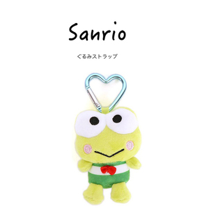 日本三丽鸥正版登山扣大眼蛙公仔玩偶娃娃毛绒包挂件钥匙扣小挂饰