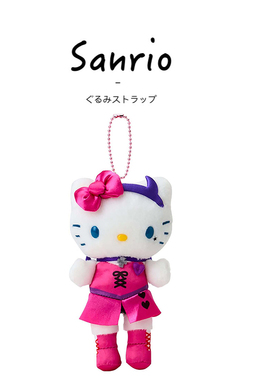 日本hellokitty正版紫色魔女凯蒂猫kt猫公仔玩偶毛绒包挂件小挂饰