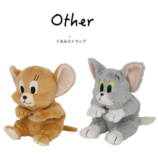 日本sekiguchi猫和老鼠坐姿杰瑞老鼠汤姆猫公仔玩偶娃娃毛绒玩具