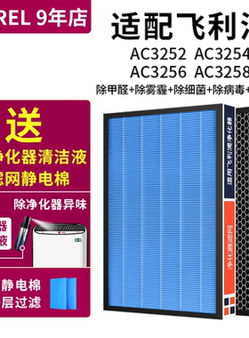 适用于飞利浦空气净化器滤网AC3252/3254/3256/FY3137 3047除甲醛