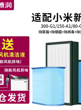 适用小米新风机滤芯滤网 空气净化器滤芯米家1代2代 除甲醛PM2.5