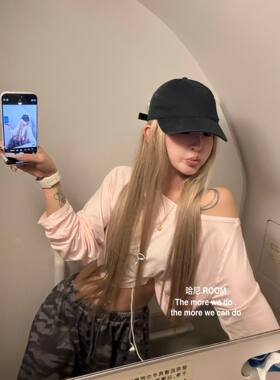 美式复古松紧腰迷彩运动裤女+女T