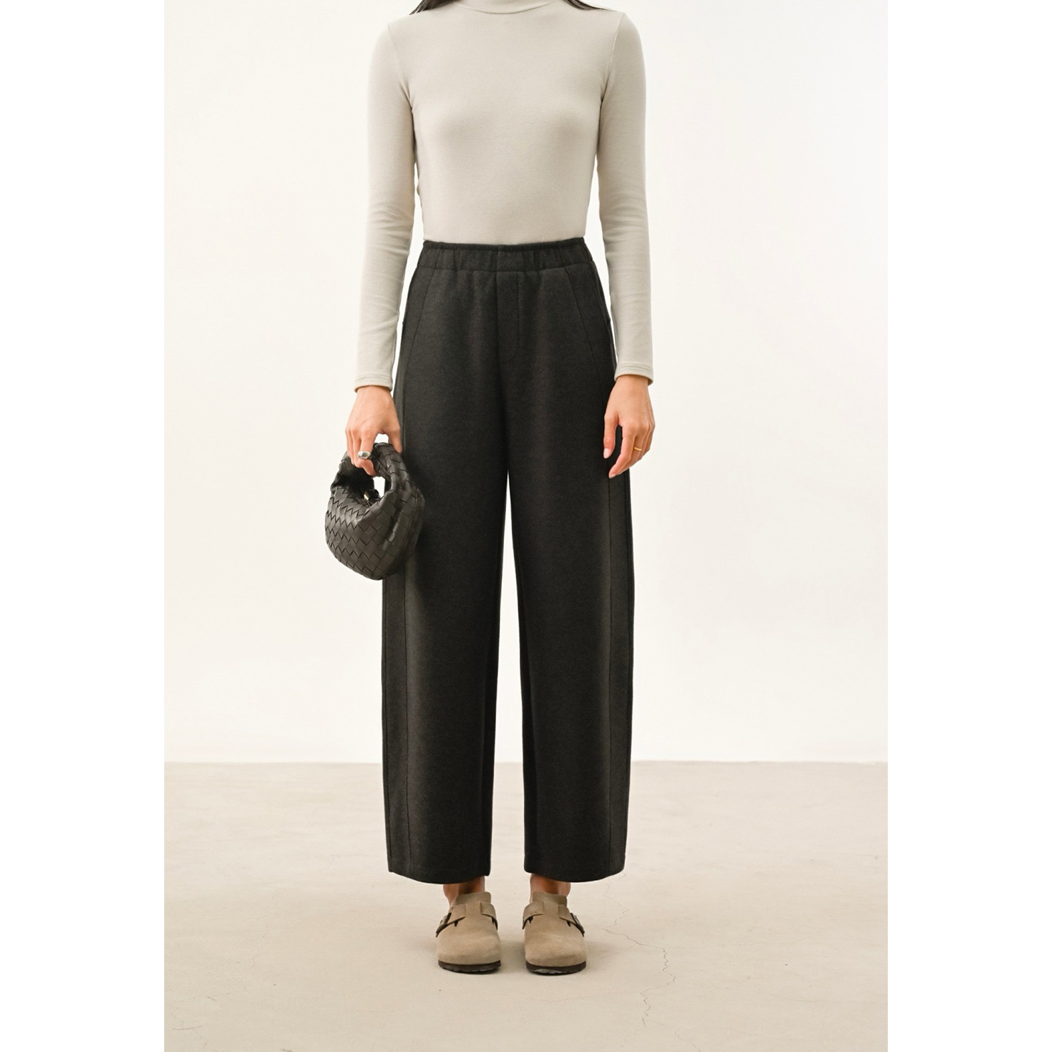 SEAWHEN海维恩考拉绒九分休闲裤