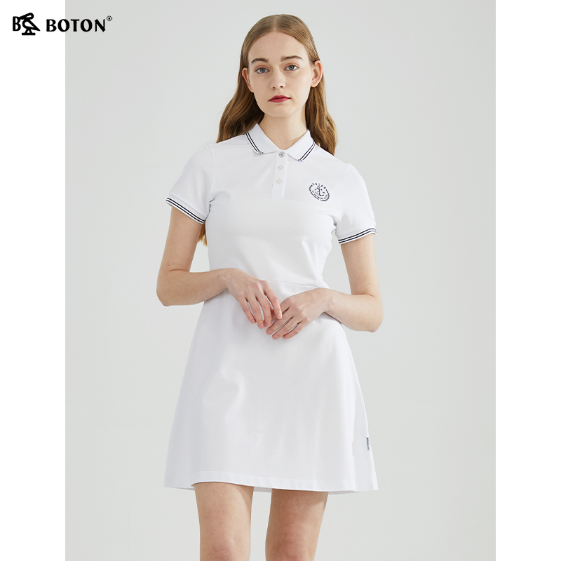 波顿自然常规舒适连衣裙