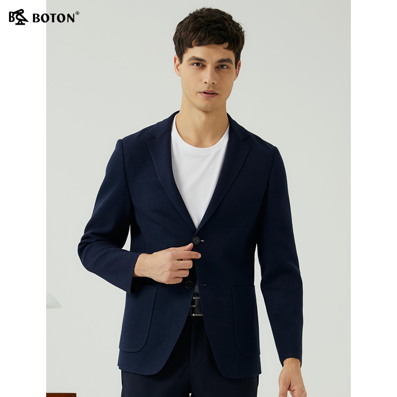 波顿男士西装修身透气舒适