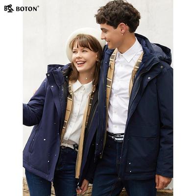 波顿2025秋冬季男士中长款羽绒服