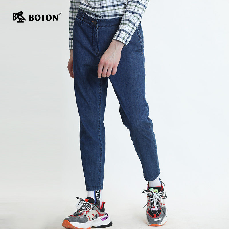 波顿2024年春夏季新薄款牛仔裤男士百搭直筒韩版修身高端品牌裤子