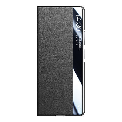 适用vivoxfold3pro手机壳2024新款智能视窗真皮保护套vivoxfold3折叠屏素皮全包防摔fold3翻盖超薄flod男女皮