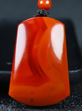 蝶逸凉山原石平安挂件南红玛瑙