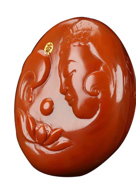 正宗凉山南红玛瑙蝶逸男女