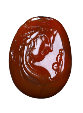 天然凉山南红玛瑙蝶逸男女